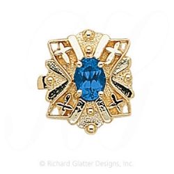 GS244 S - 14 Karat Gold Sapphire Slide 